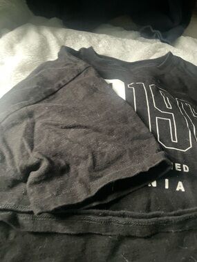 Black Gap Graphic Tee with White Lettering